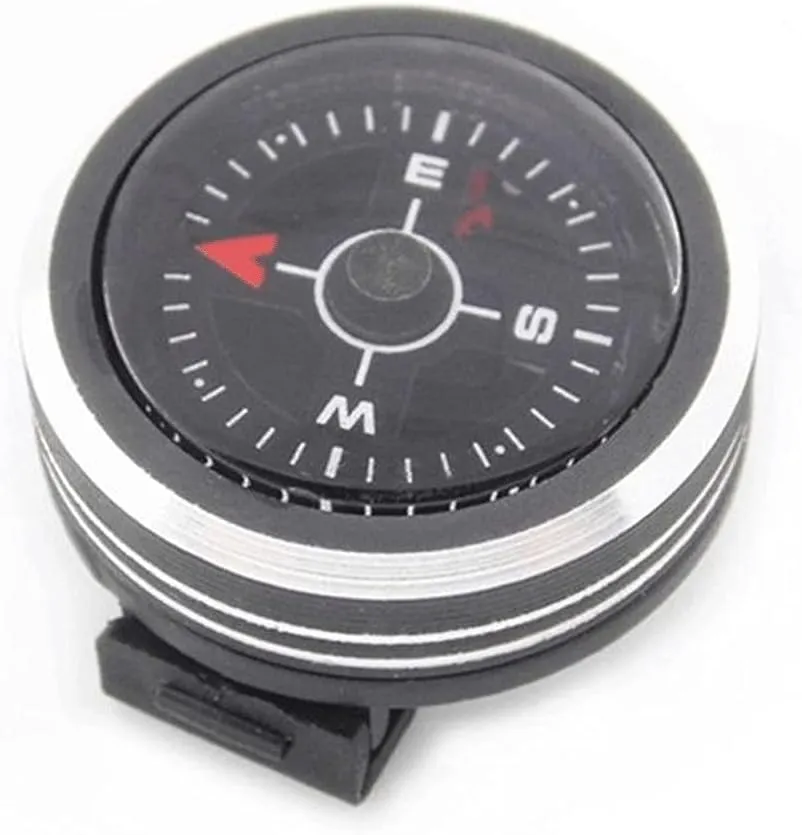 Compass Hiking, Mini Pocket Compass Outdoor Camping Accessories Mini Watch Button Precision Navigation Strap Survival Compass Compas Compass