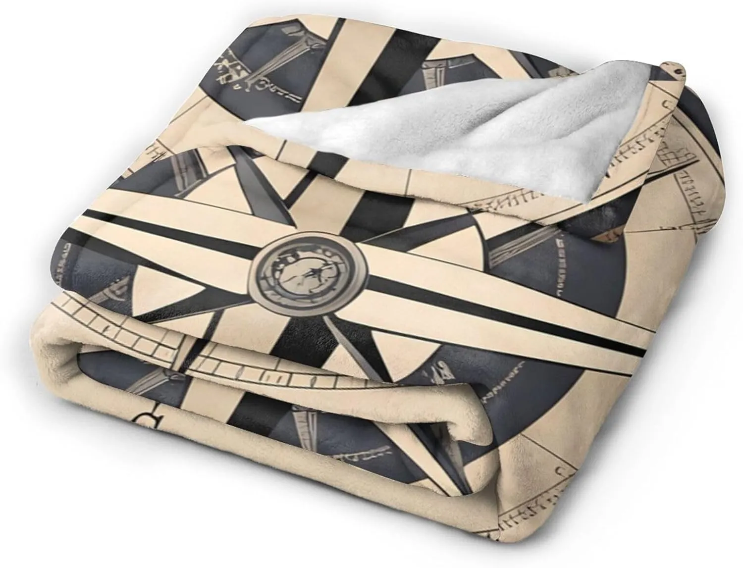 Compass Navigation Ultra-Soft Micro Fleece Blanket > Durable and Compactly Foldable. Super Soft 40"X30"