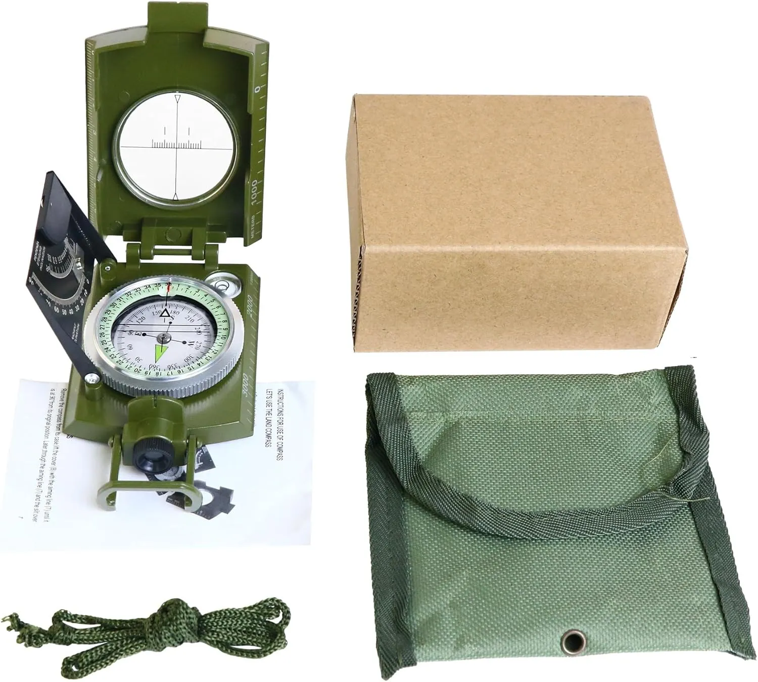 Compass Outdoor high-Precision Compass North Compass Hiking Compass Marine Waterproof Compass