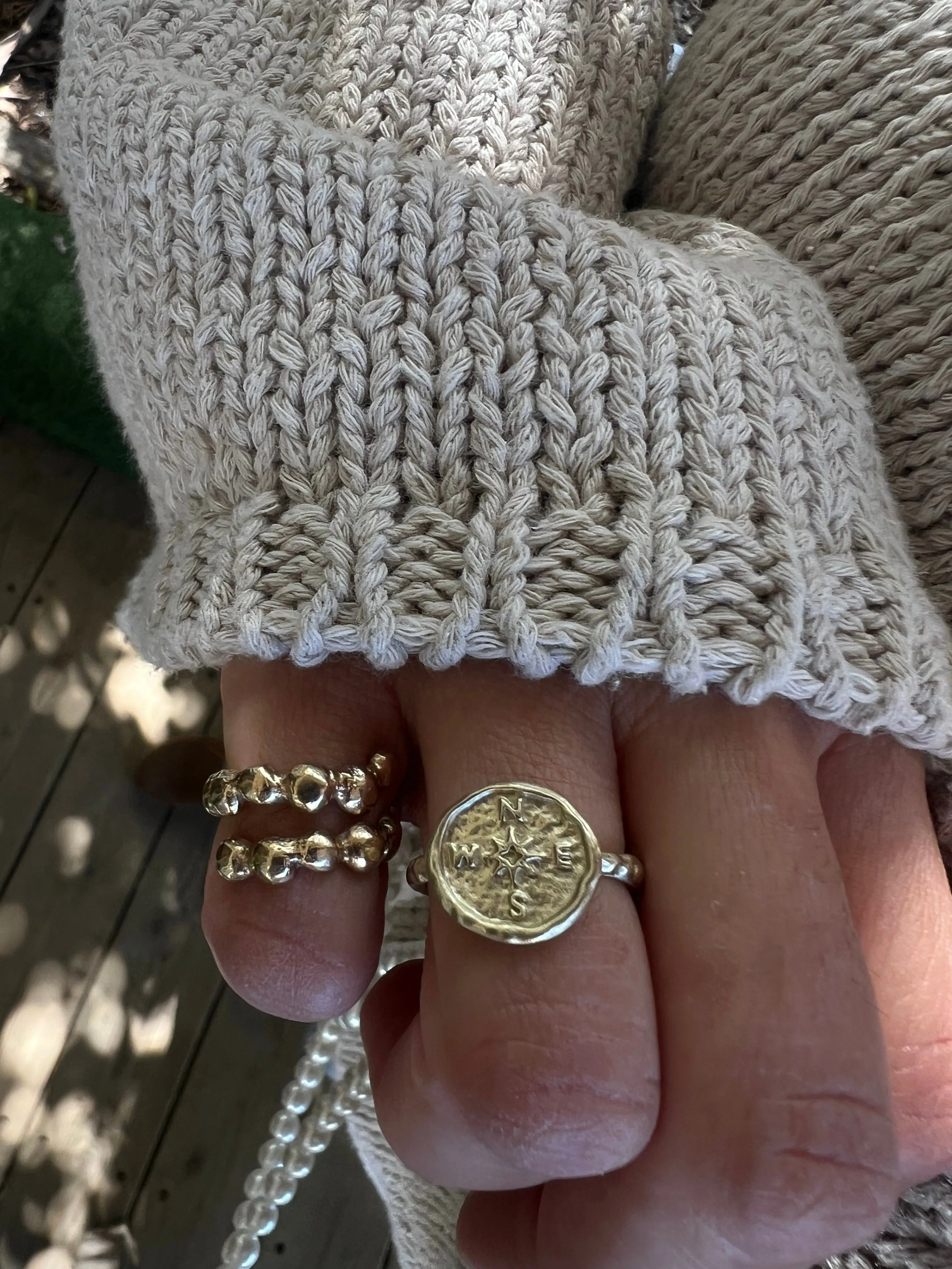Compass ring Gold