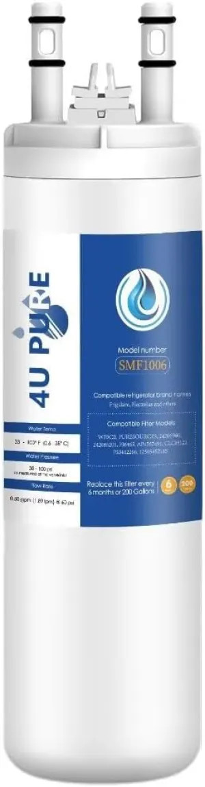 Compatible with WF3CB Refrigerator Water Filter, Replacement for Pure Source 3, 706465, 242086201, 242086203, 242294501, 242069601, AP4567491, WF425,1 Pack (Height 9 inches)