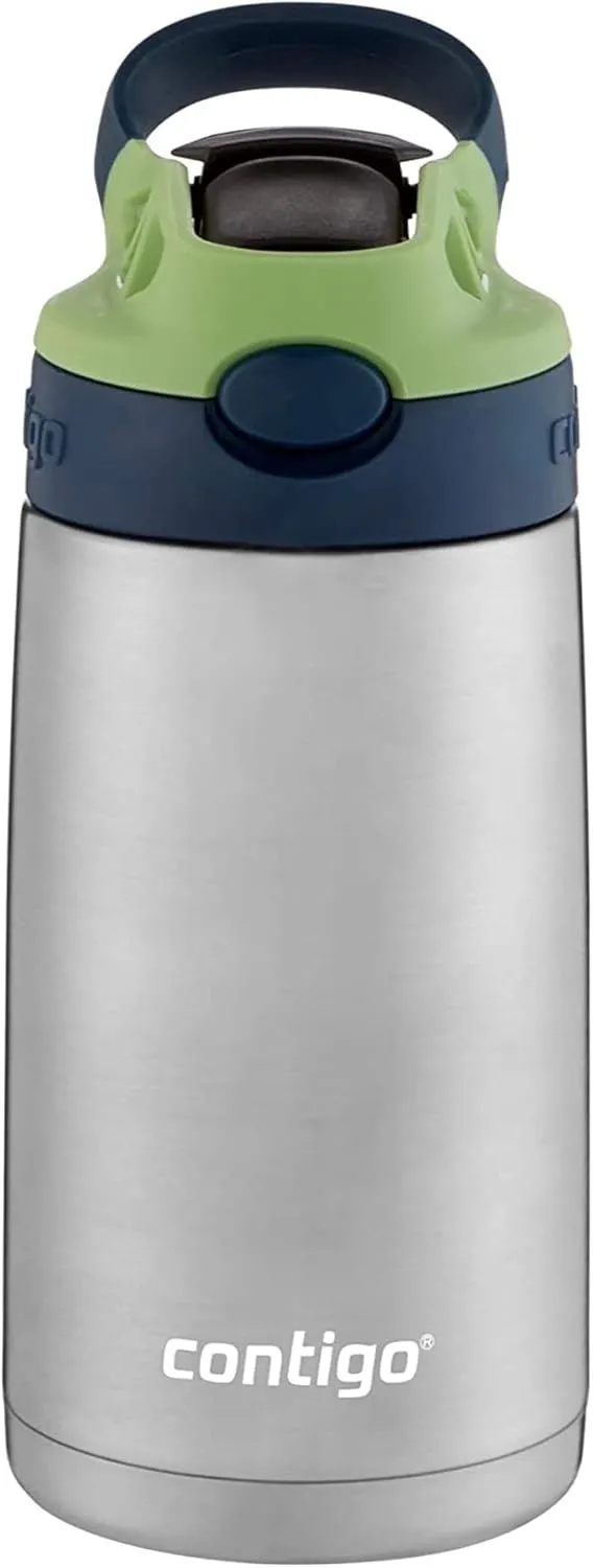 Contigo Kids Straw Stainless Steel Water Bottle with AUTOSPOUT Lid, 13oz.