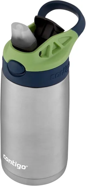 Contigo Kids Straw Stainless Steel Water Bottle with AUTOSPOUT Lid, 13oz.