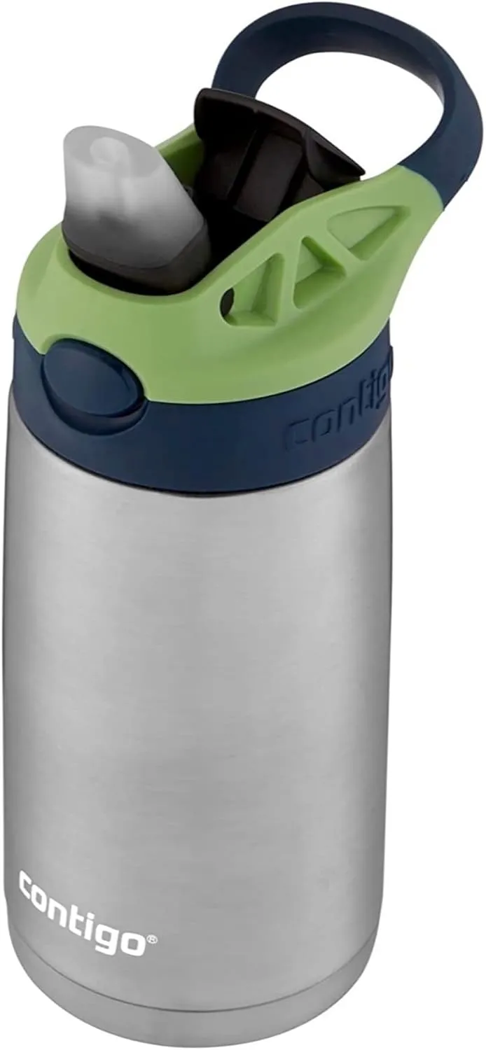 Contigo Kids Straw Stainless Steel Water Bottle with AUTOSPOUT Lid, 13oz.