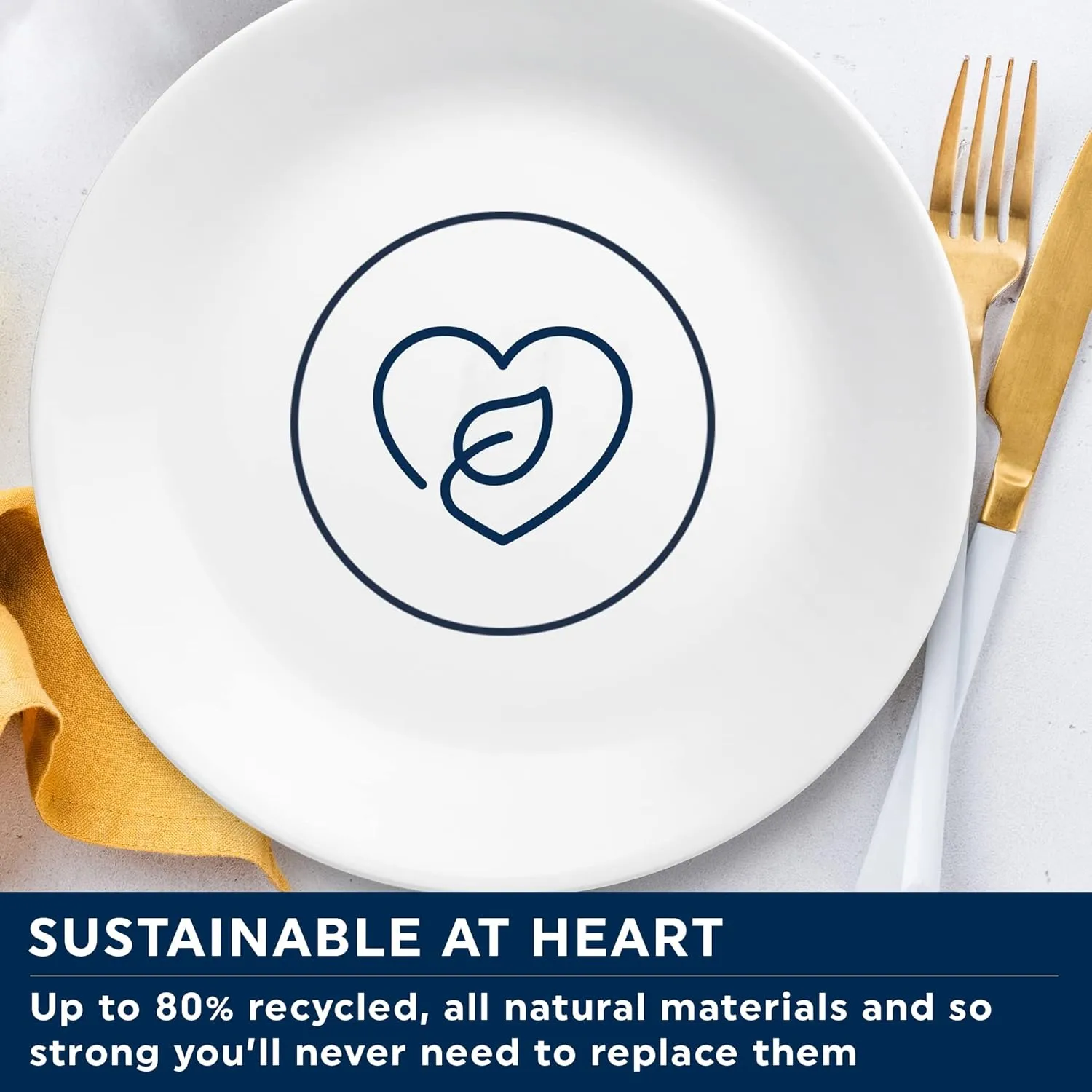 Corelle 12pc Bella Faenza Dinnerware Set for 4 - 3X More Durable Glass, Half Weight of Ceramic, up to 80% Recycled