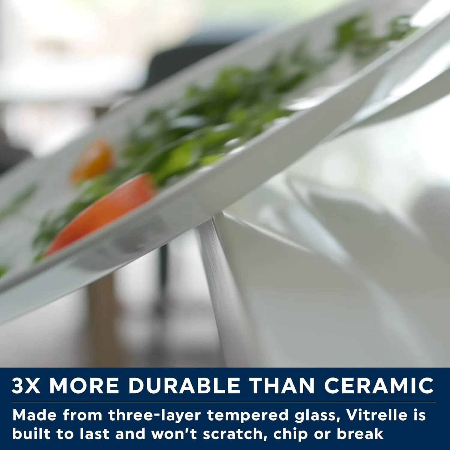 Corelle Dinnerware Set (4pc Set, Pure White)-Set for 4 | Includes 4 x Side Plates | 80% Recycled Glass | 3 X More Durable, Half the Space & Weight of Traditional Ceramic