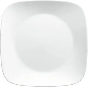 Corelle Dinnerware Set (4pc Set, Pure White)-Set for 4 | Includes 4 x Side Plates | 80% Recycled Glass | 3 X More Durable, Half the Space & Weight of Traditional Ceramic