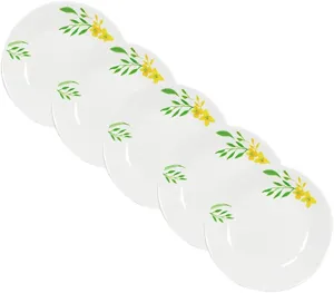 Corelle Small Plates, Set of 5, Shatter-Resistant, Lightweight, Microwave & Oven Safe, Noble Yellow