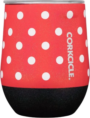 Corkcicle Disney Minnie Insulated Canteen Travel Water Bottle, Triple Insulated with Easy Grip, Keeps Beverages Cold for 25 Hours or Warm for 12 Hours, 16 oz, Polka Dot Red