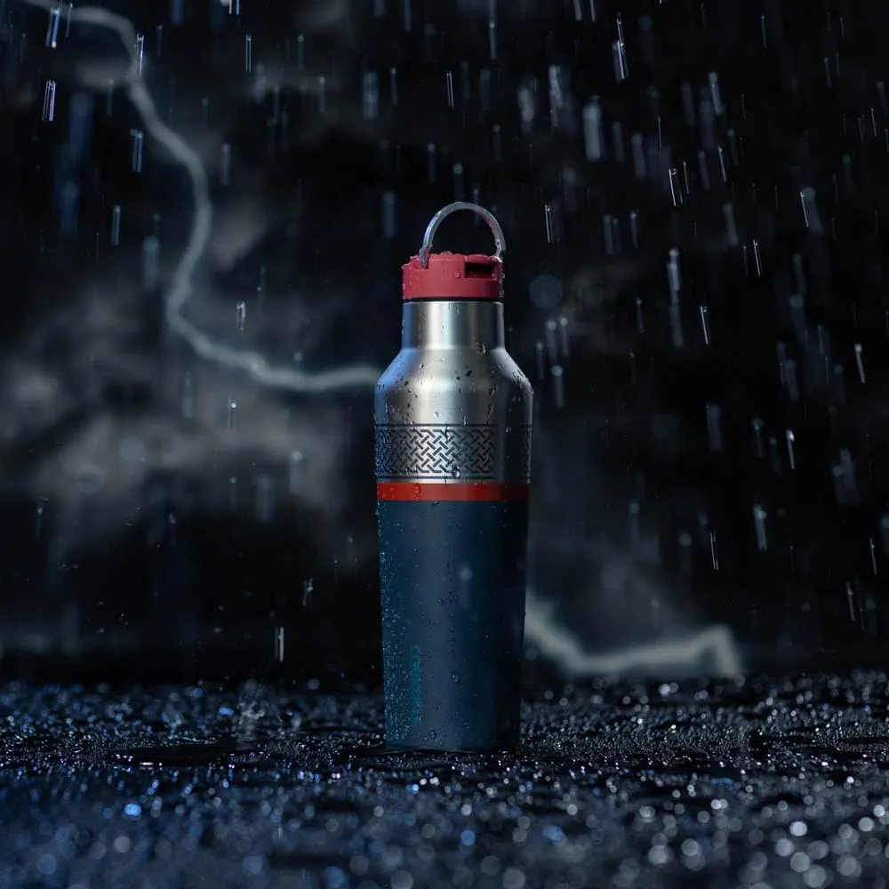 Corkcicle Marvel Thor, Insulated Canteen Travel Water Bottle, Triple Insulated Stainless Steel, Keeps Beverages Cold for 25 Hours or Warm for 12 Hours, BPA-Free, 20 oz