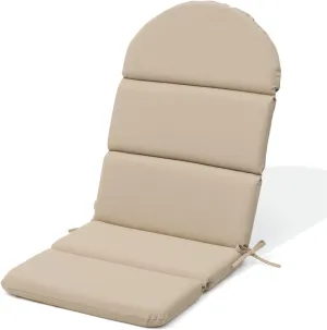 Crestlive Products Adirondack Chair Cushion, Outdoor Rocking Chair Cushion Waterproof Fade Resistant 50x19.6x2.3 Inch High Back Patio Replacement Cushion Beige