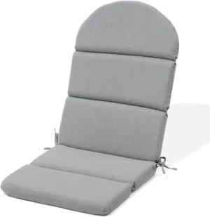 Crestlive Products Adirondack Chair Cushion, Outdoor Rocking Chair Cushion Waterproof Fade Resistant 50x19.6x2.3 Inch, High Back Patio Replacement Cushion Light Gray