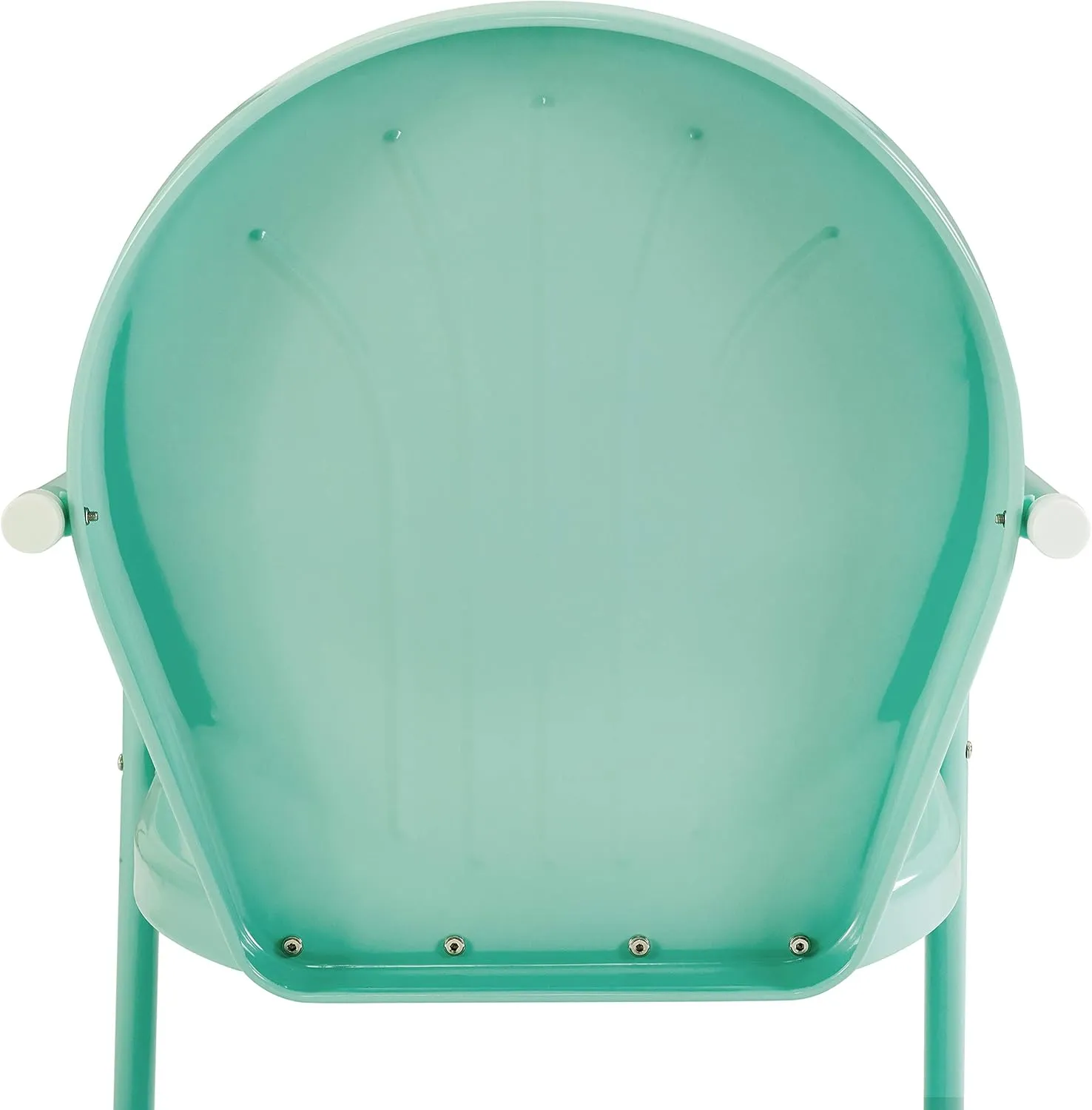 Crosley Furniture Griffith Outdoor Chair, Retro Metal Patio Chairs for Dining, Porch, Deck, Balcony, Aqua