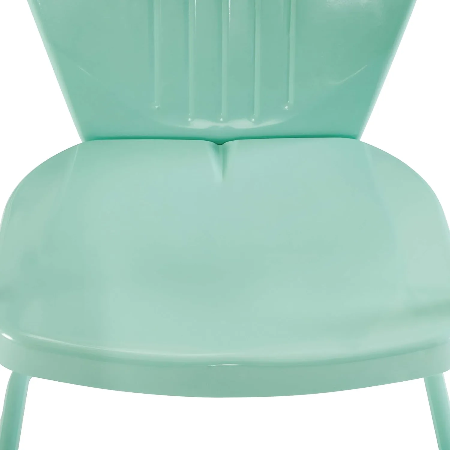 Crosley Furniture Griffith Outdoor Chair, Retro Metal Patio Chairs for Dining, Porch, Deck, Balcony, Aqua