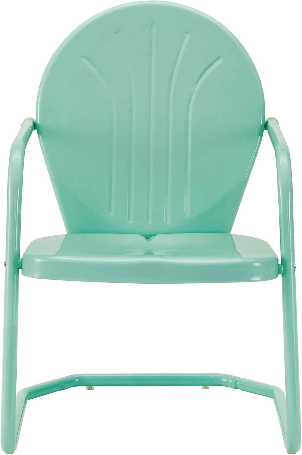 Crosley Furniture Griffith Outdoor Chair, Retro Metal Patio Chairs for Dining, Porch, Deck, Balcony, Aqua