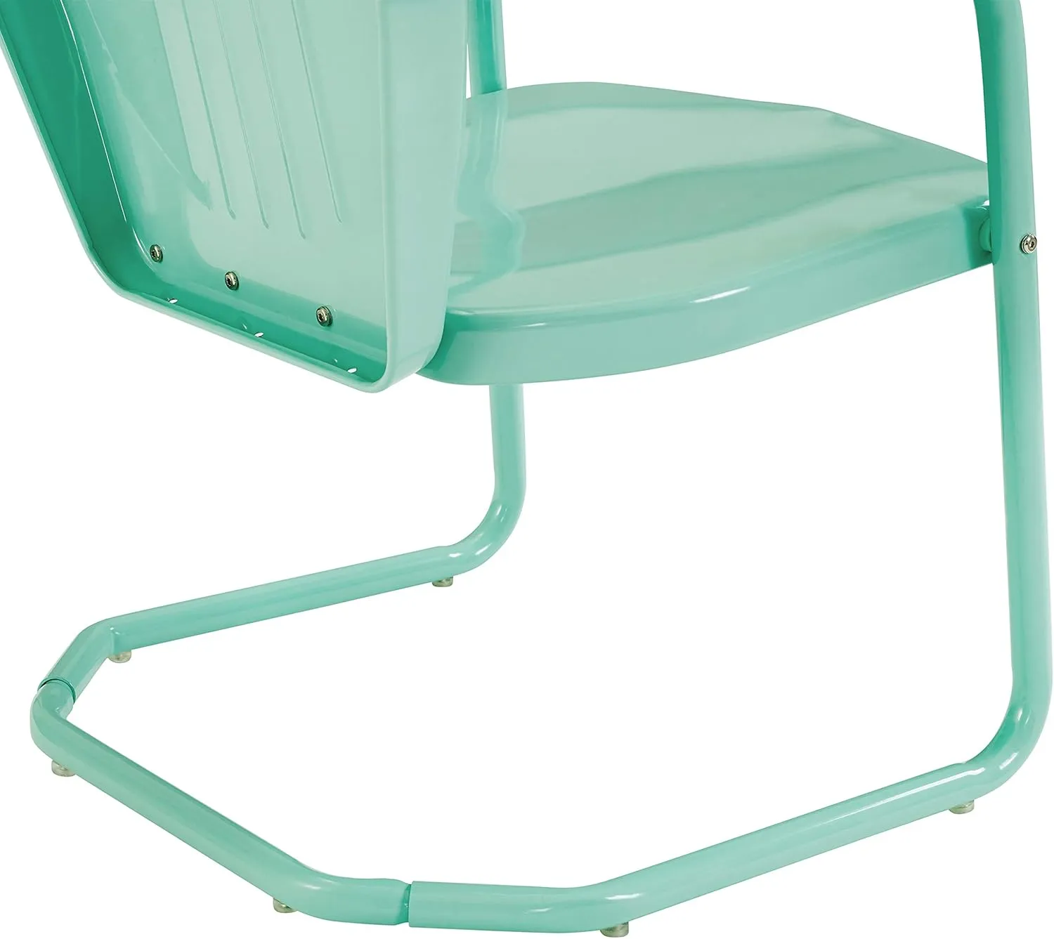 Crosley Furniture Griffith Outdoor Chair, Retro Metal Patio Chairs for Dining, Porch, Deck, Balcony, Aqua