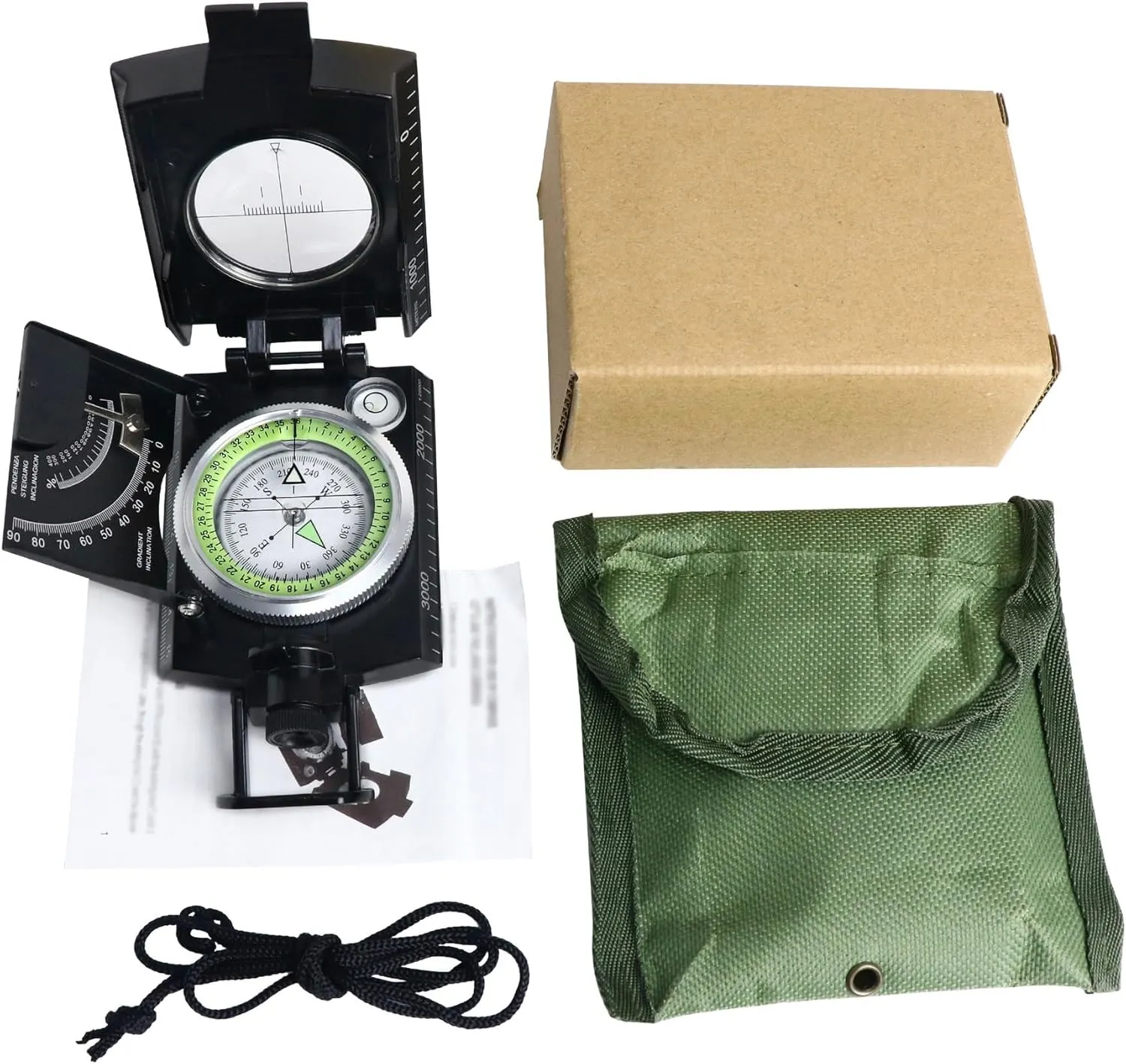 CSCDD Black High-Precision Compass Outdoor Geological Compass Compass