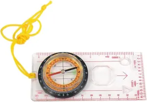 CSCDD Professional Portable Magnifying Compass Ruler Scale Scout Hiking Camping Boating Orienteering Map