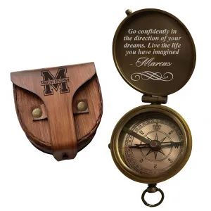 Custom Engraved Working Compass, Personalized Compass, Baptism Compass, First Communion Gift, Groomsmen Gift, Wedding Gift, Hiking Gift,Corporate Gift, Engraved Gift,Baptism Gift Personalized Keepsake