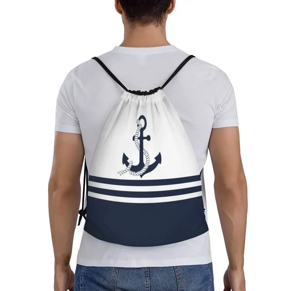 Custom Vintage Pirate's Map Drawstring Backpack Women Men Sport Gym Sackpack Foldable Nautical Compass Sailor Training Bag Sack