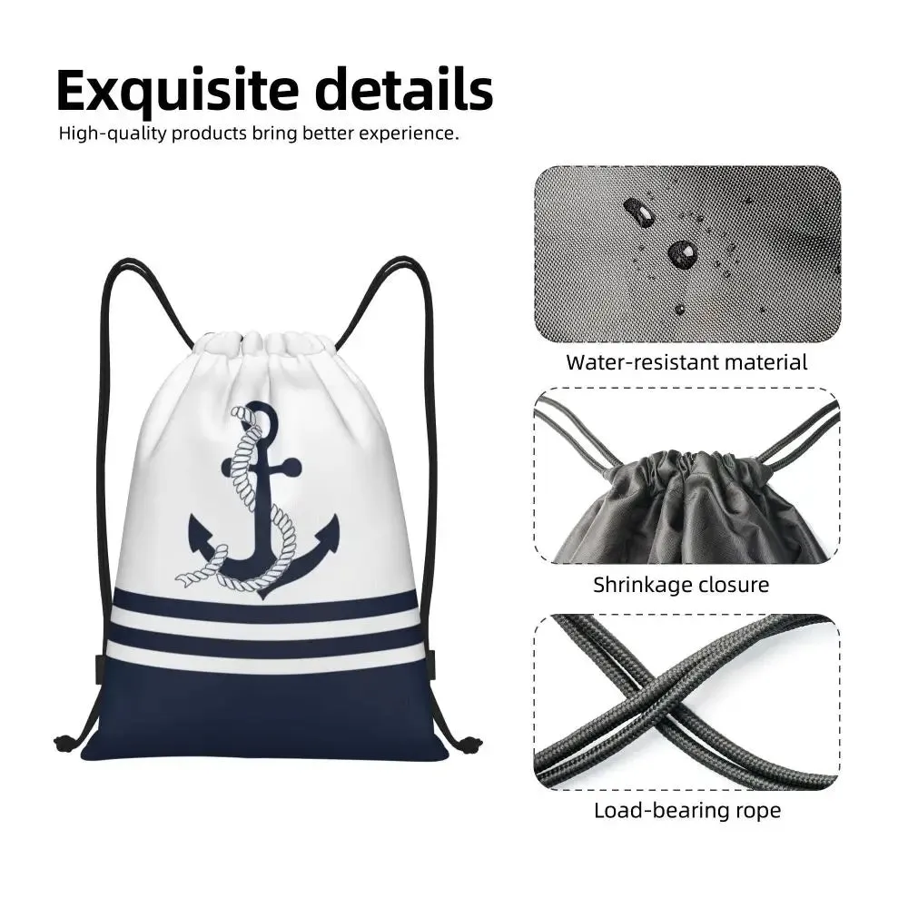 Custom Vintage Pirate's Map Drawstring Backpack Women Men Sport Gym Sackpack Foldable Nautical Compass Sailor Training Bag Sack