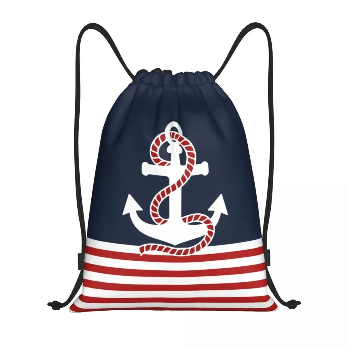 Custom Vintage Pirate's Map Drawstring Backpack Women Men Sport Gym Sackpack Foldable Nautical Compass Sailor Training Bag Sack