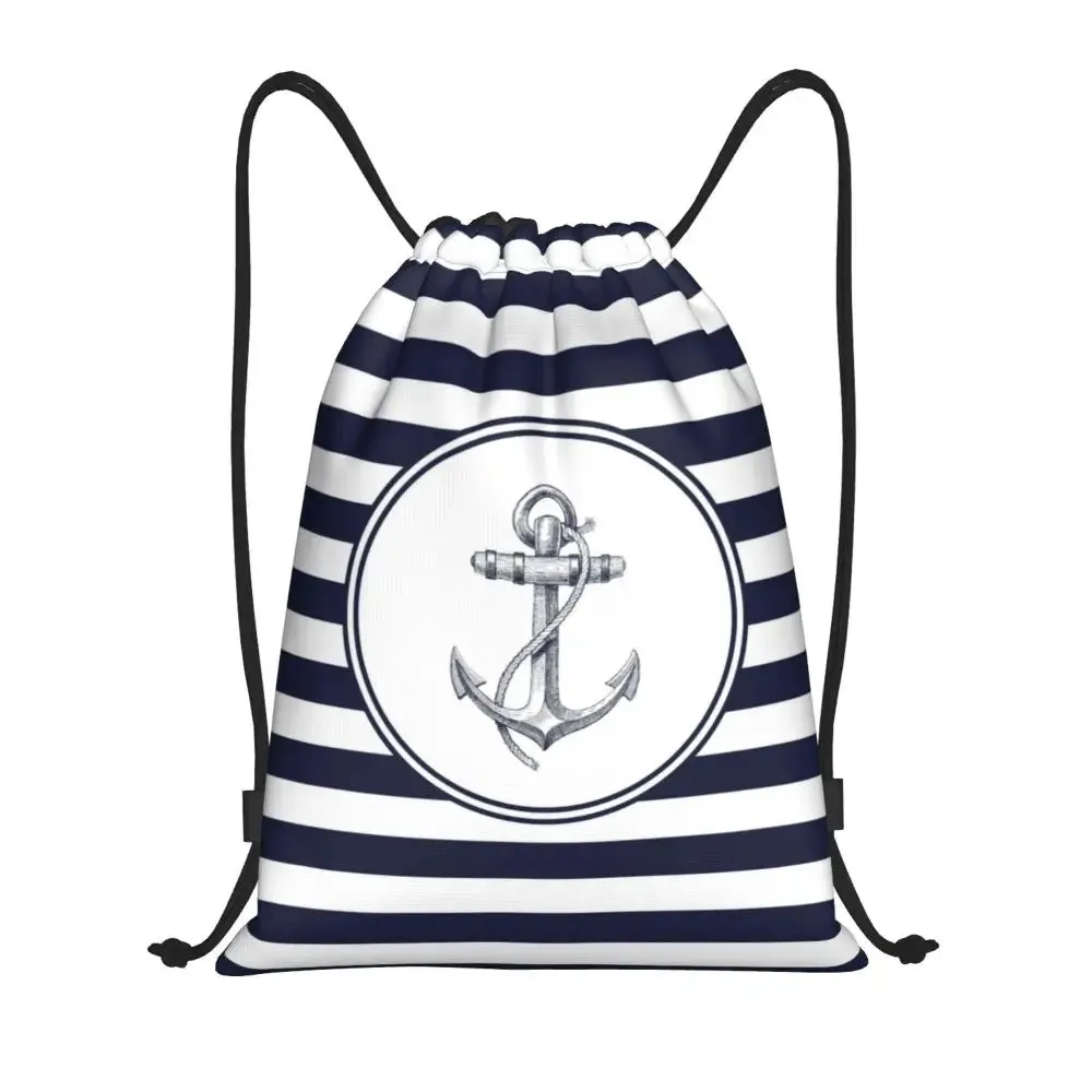Custom Vintage Pirate's Map Drawstring Backpack Women Men Sport Gym Sackpack Foldable Nautical Compass Sailor Training Bag Sack