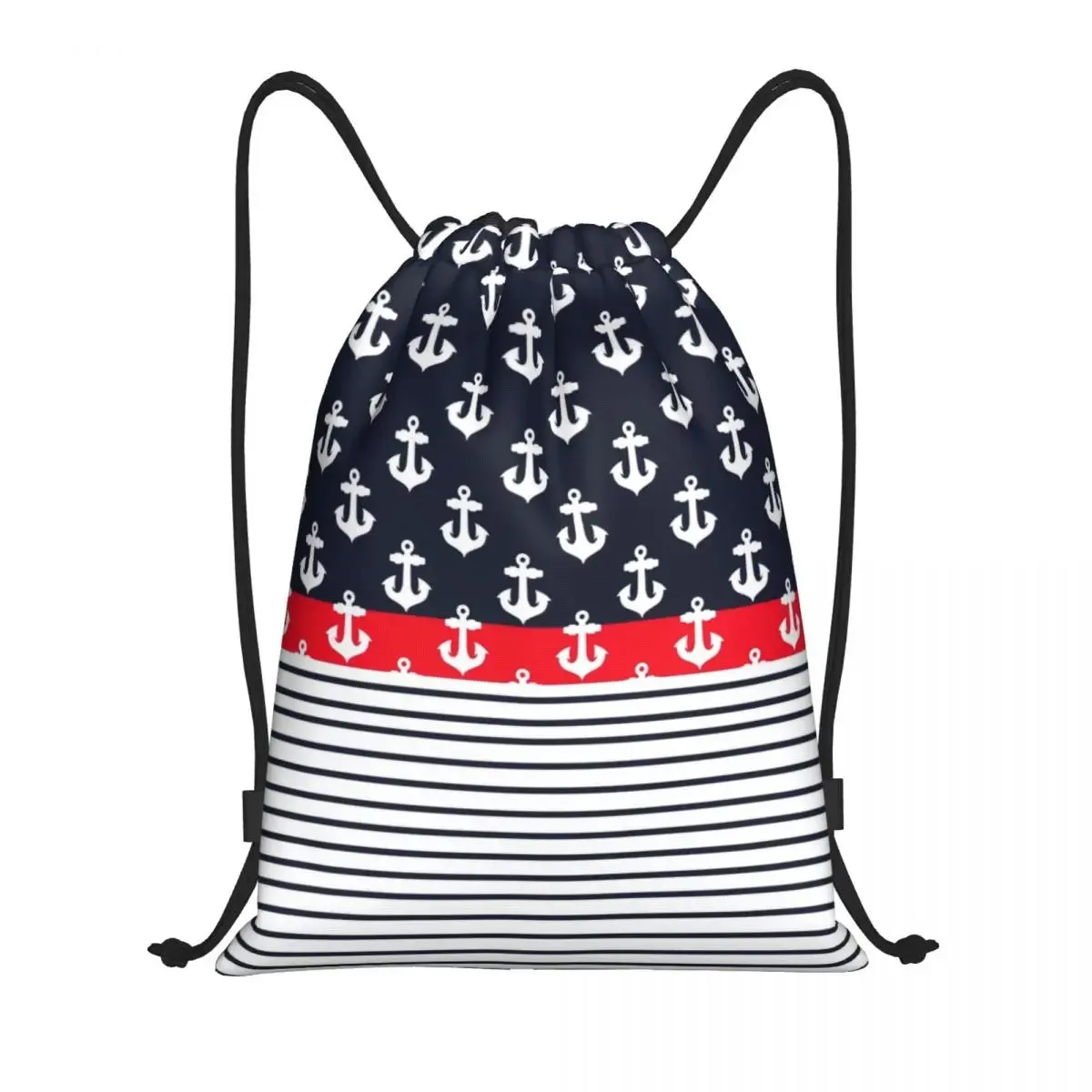 Custom Vintage Pirate's Map Drawstring Backpack Women Men Sport Gym Sackpack Foldable Nautical Compass Sailor Training Bag Sack