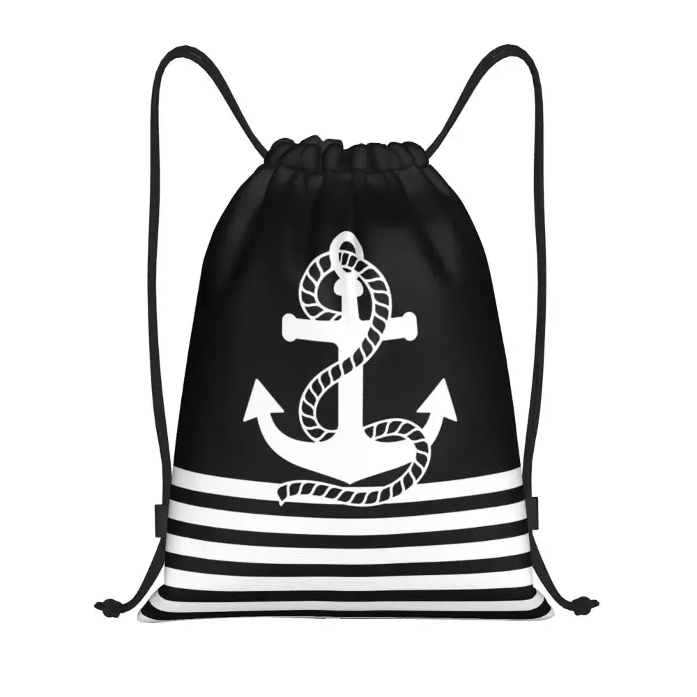Custom Vintage Pirate's Map Drawstring Backpack Women Men Sport Gym Sackpack Foldable Nautical Compass Sailor Training Bag Sack