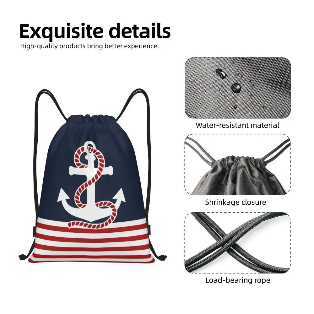 Custom Vintage Pirate's Map Drawstring Backpack Women Men Sport Gym Sackpack Foldable Nautical Compass Sailor Training Bag Sack