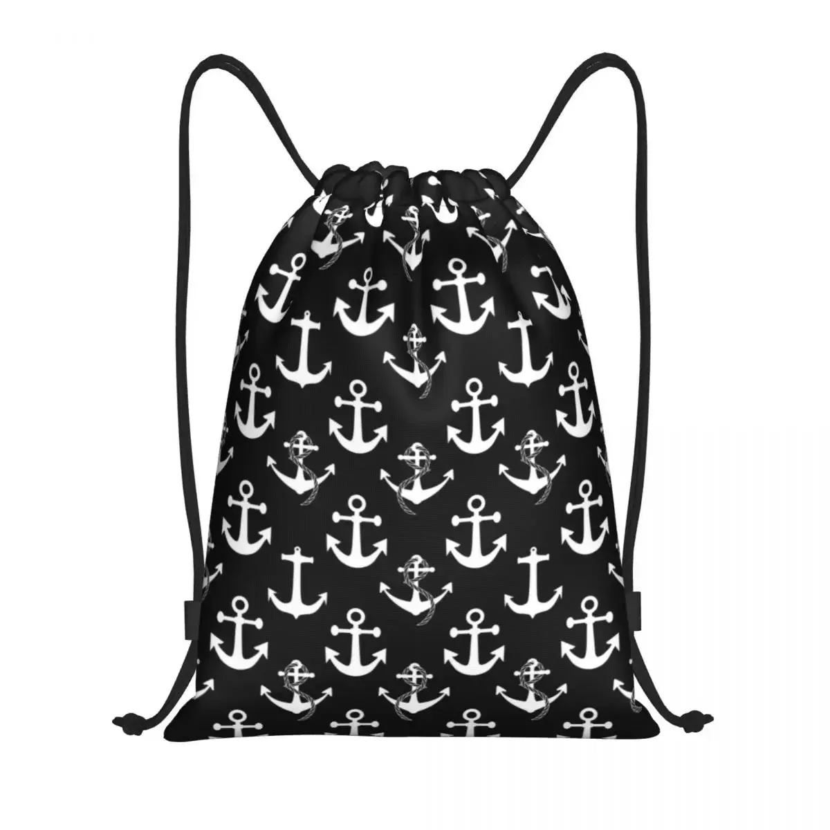 Custom Vintage Pirate's Map Drawstring Backpack Women Men Sport Gym Sackpack Foldable Nautical Compass Sailor Training Bag Sack