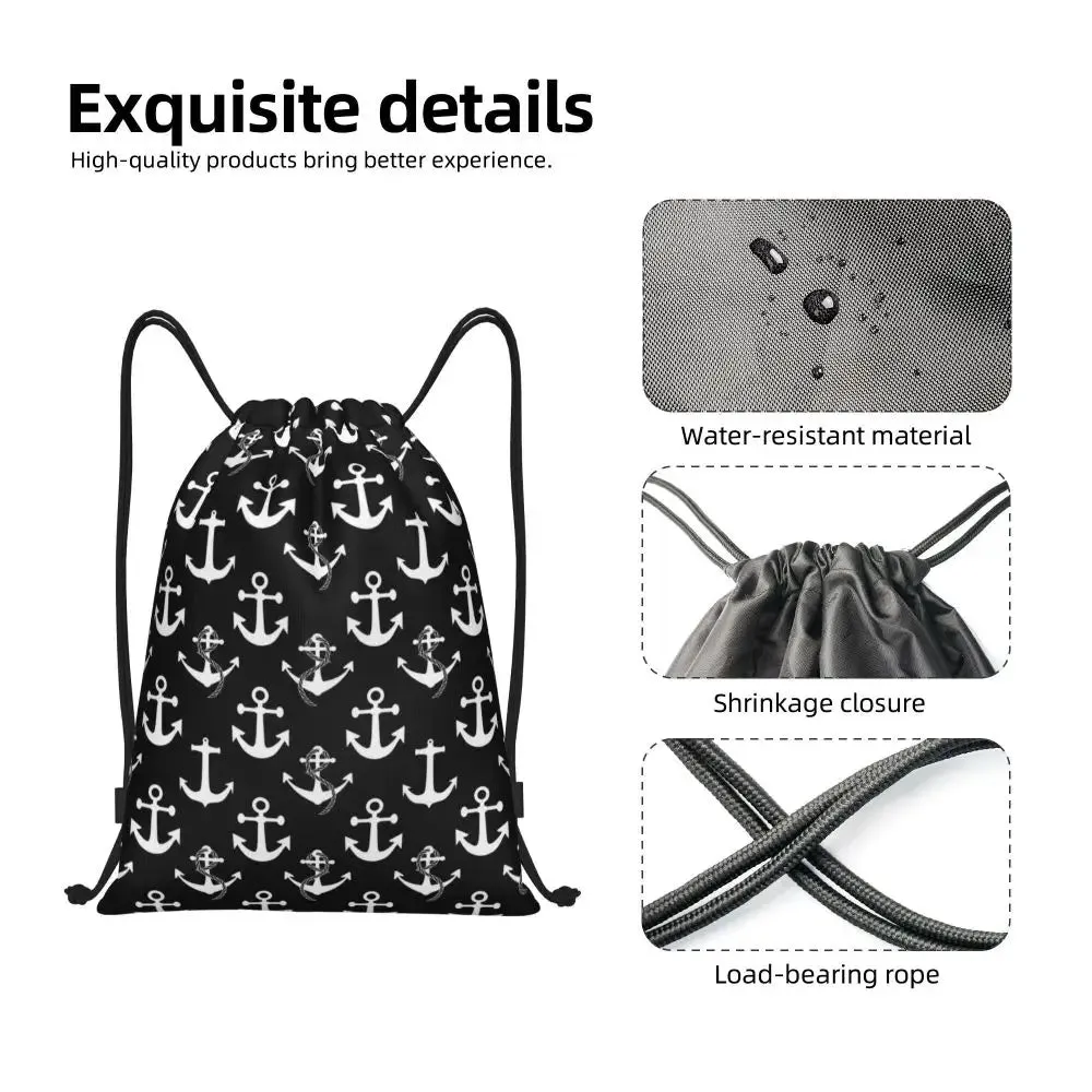 Custom Vintage Pirate's Map Drawstring Backpack Women Men Sport Gym Sackpack Foldable Nautical Compass Sailor Training Bag Sack