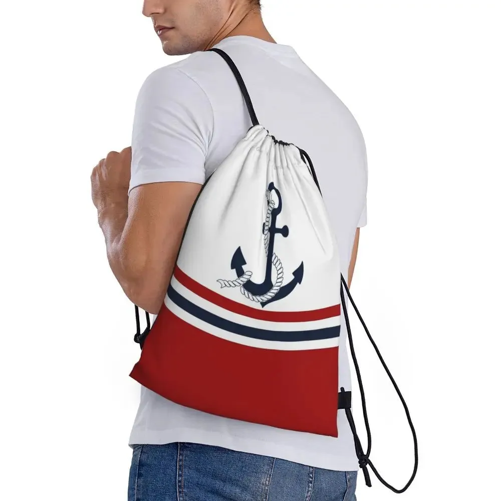 Custom Vintage Pirate's Map Drawstring Backpack Women Men Sport Gym Sackpack Foldable Nautical Compass Sailor Training Bag Sack