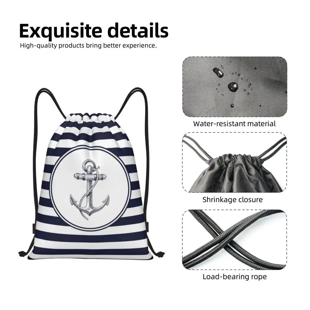 Custom Vintage Pirate's Map Drawstring Backpack Women Men Sport Gym Sackpack Foldable Nautical Compass Sailor Training Bag Sack