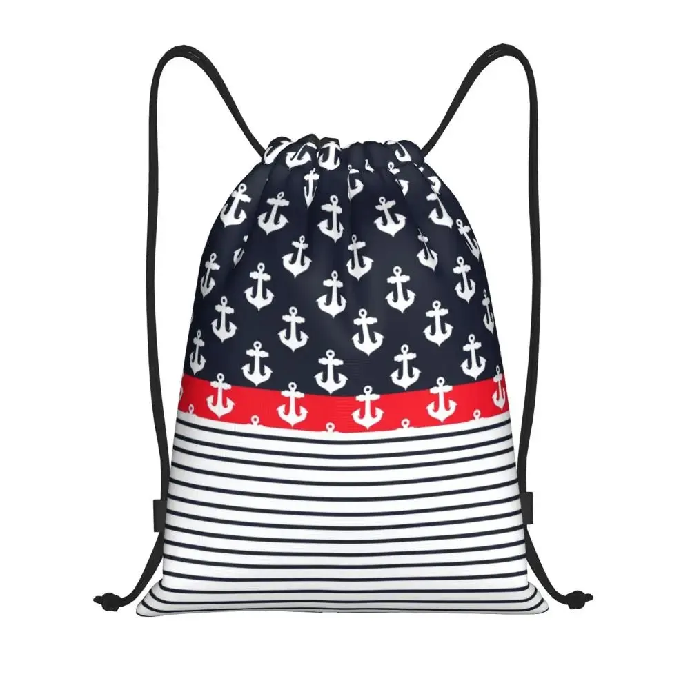 Custom Vintage Pirate's Map Drawstring Backpack Women Men Sport Gym Sackpack Foldable Nautical Compass Sailor Training Bag Sack