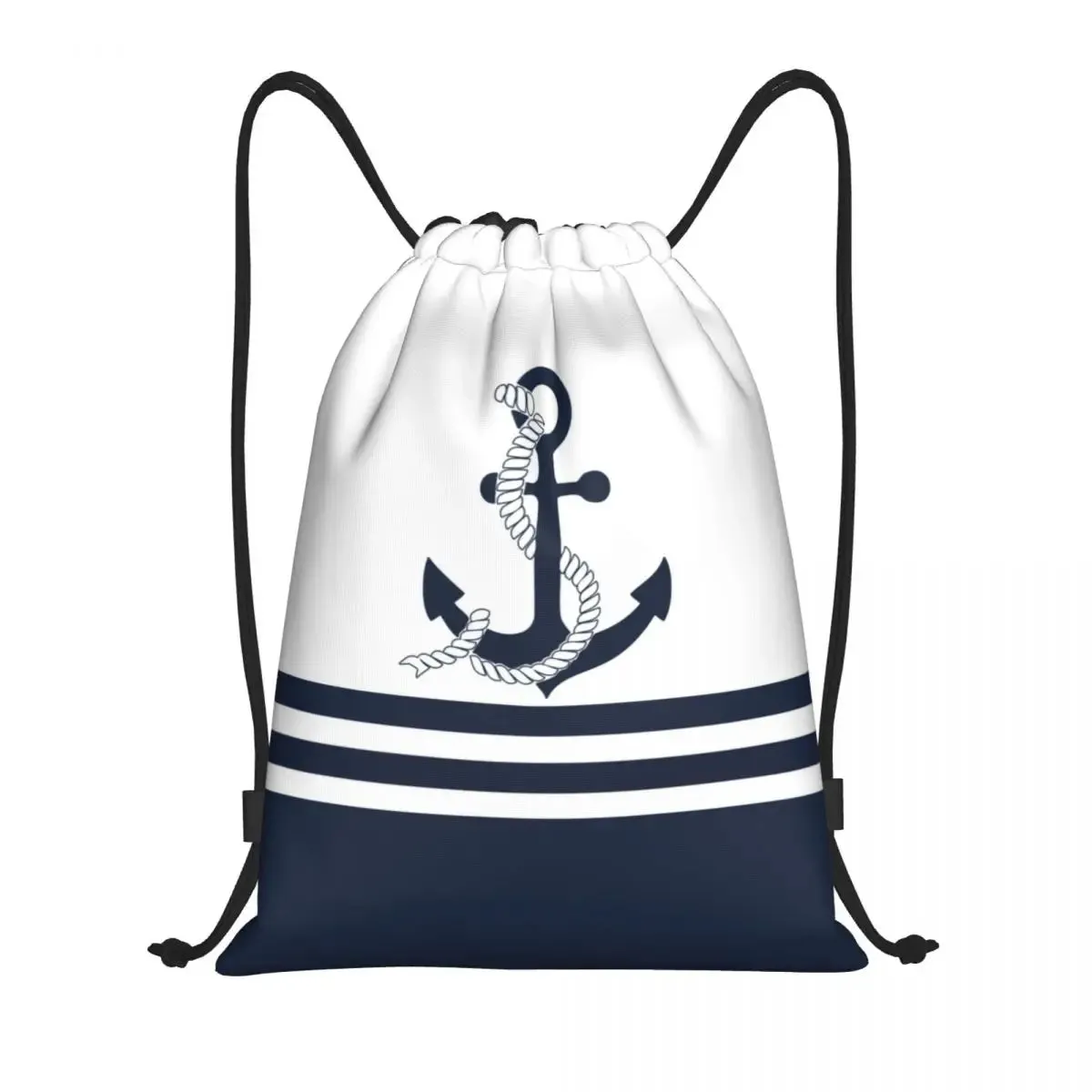 Custom Vintage Pirate's Map Drawstring Backpack Women Men Sport Gym Sackpack Foldable Nautical Compass Sailor Training Bag Sack