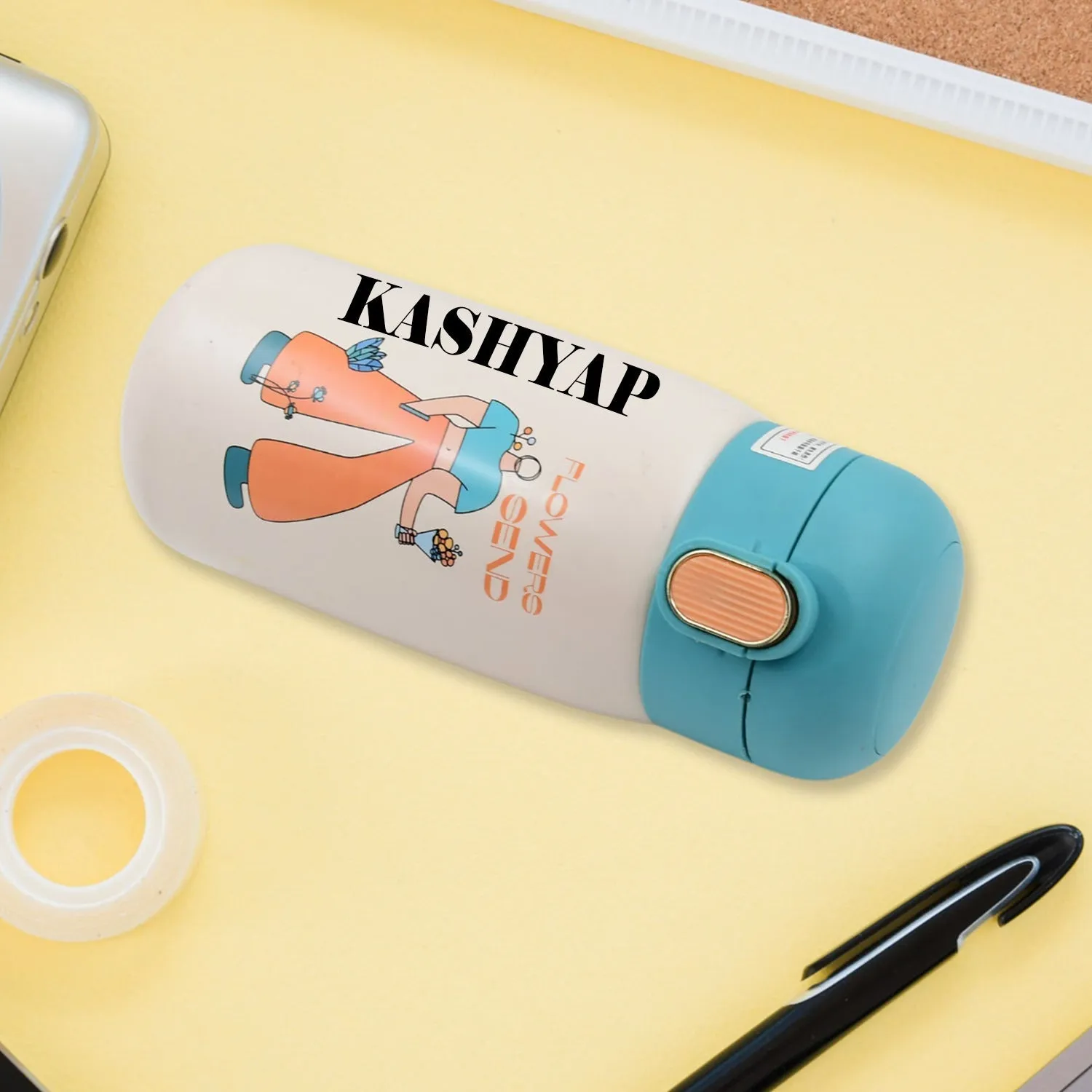 Customize Insulated Stainless Steel Bottle With Rubber Grip (420 ML)