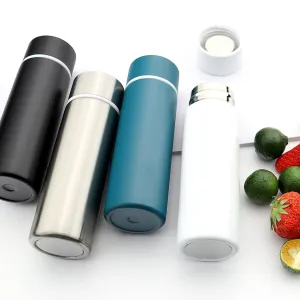 Cute Small Water Bottle, 4.4 Fl. Oz, Pack of 4, Mini Slim Flask for Kids Lunchbox, Portable Skinny Purse Water Bottle, Vacuum Insulated Reusable Leak Proof Stainless Steel Hydroflask Thermos