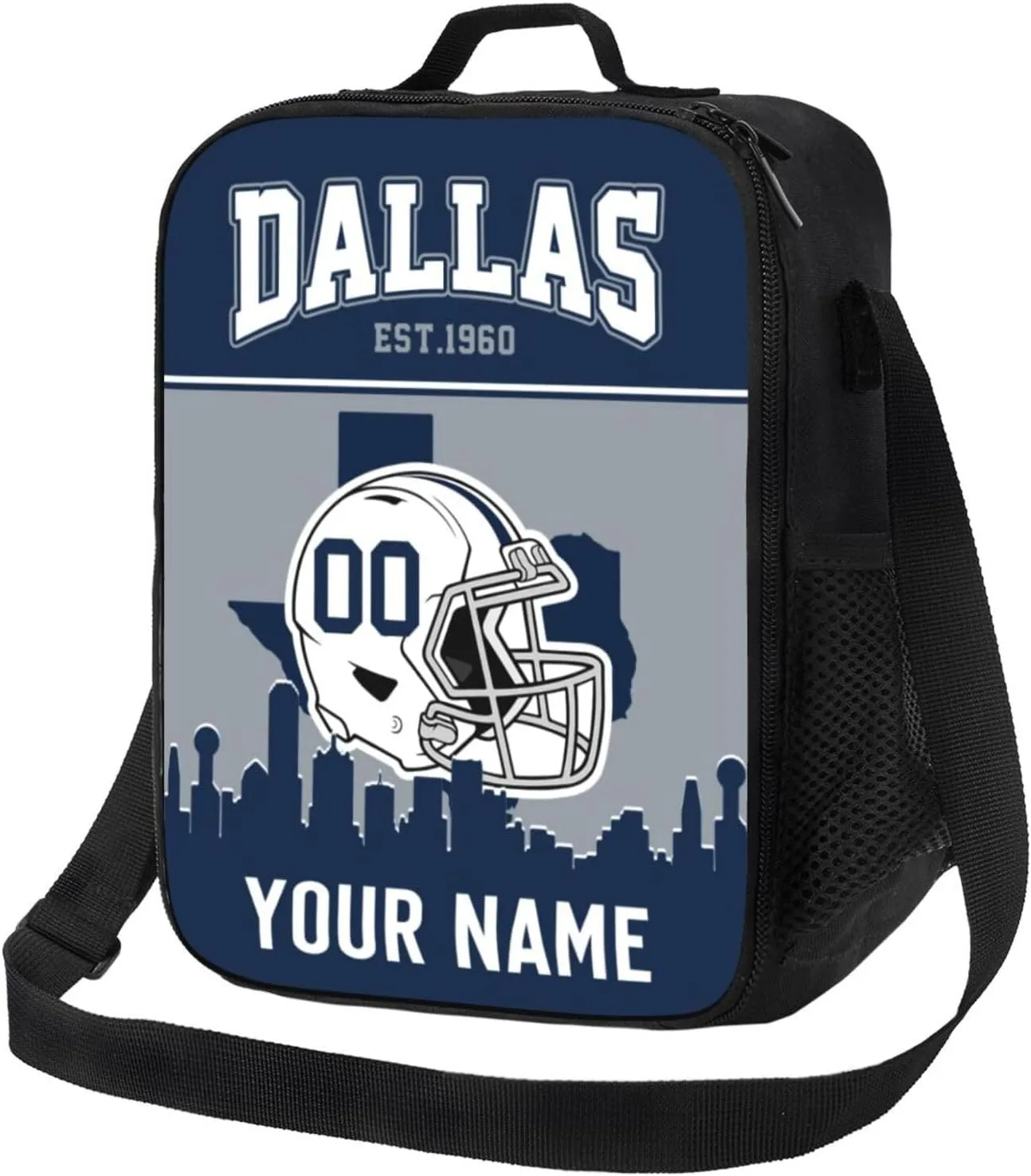 Dallas Lunch Bag Custom Lunch Box Personalized Football Style Lunch Box Backpack Gifts for Men Women