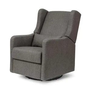 DaVinci Carter’s Arlo Glider Recliner Nursery Chair - Water & Stain Resistant Glider Rocking Chair for Nursery - GREENGUARD Gold, FSC & Certi-PUR US Certified - Cozy Swivel Rocker Recliner - Charcoal