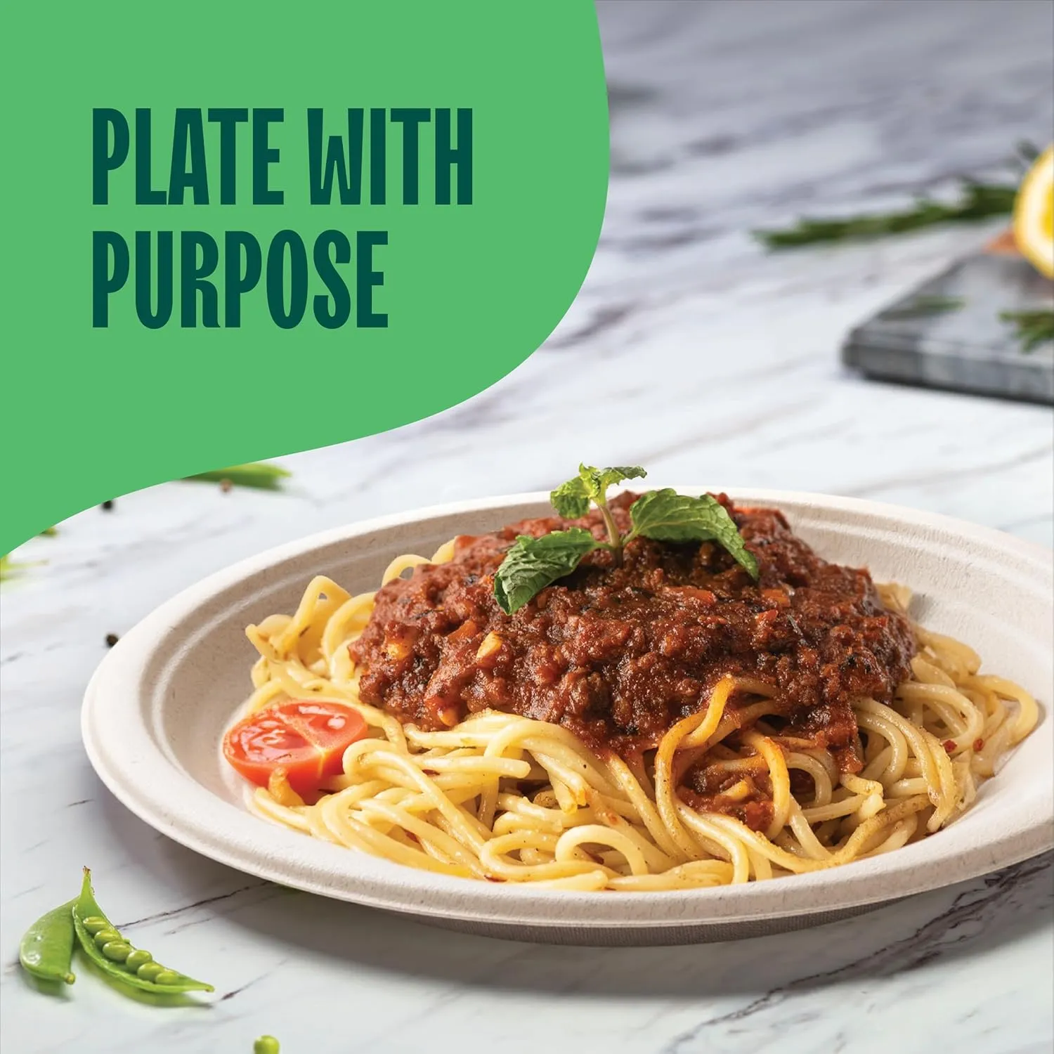 Deep Dish Paper Plates, Heavy Duty Disposable Dinner Plates [125-Pack] 9 Inch Plates - 100% Compostable Eco-Friendly, Biodegradable Sugarcane Bagasse, Natural Brown 9" Paper Plate Disposable