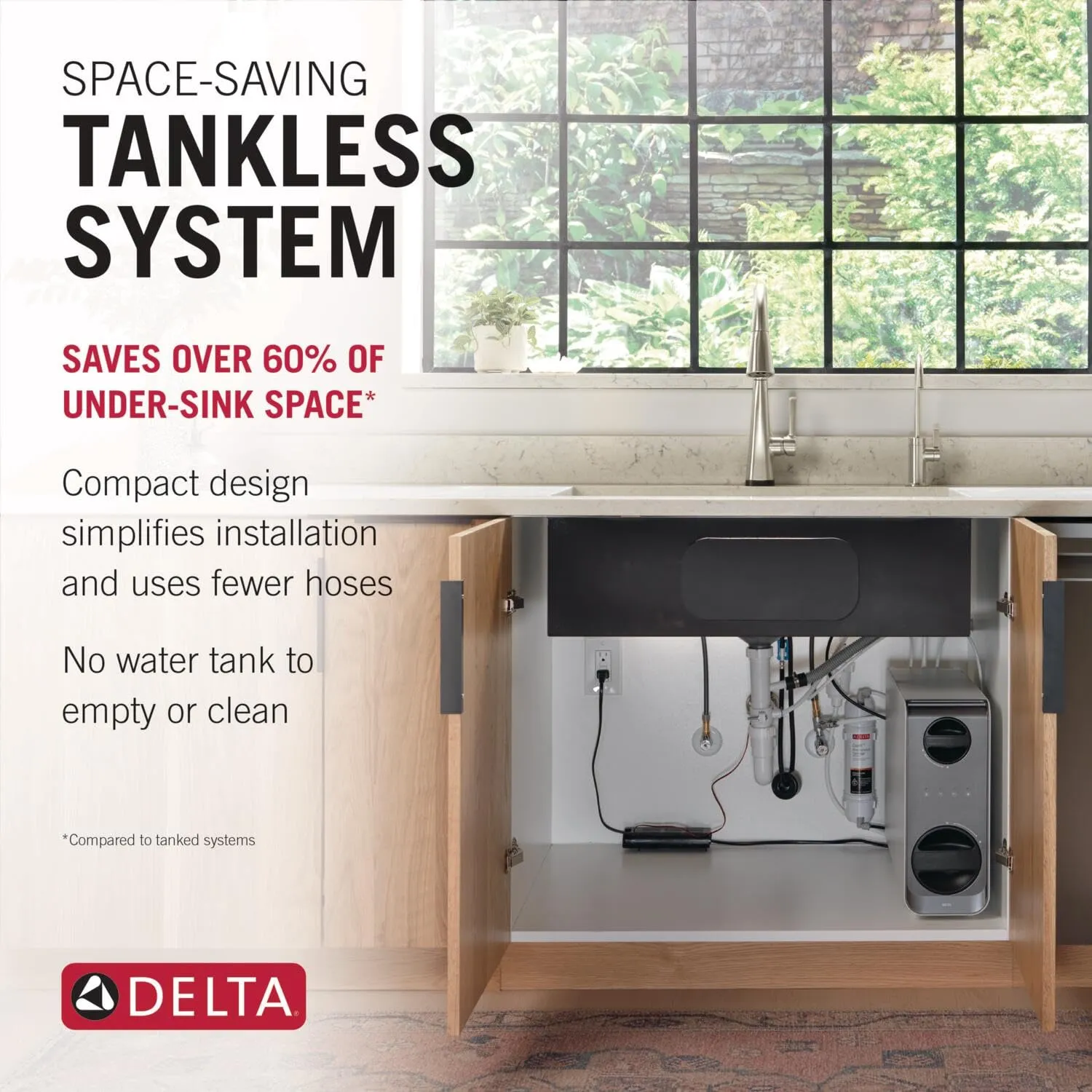 Delta Faucet Clarifi Under Sink Reverse Osmosis Water Filter System with Matte Black Beverage Dispenser Faucet