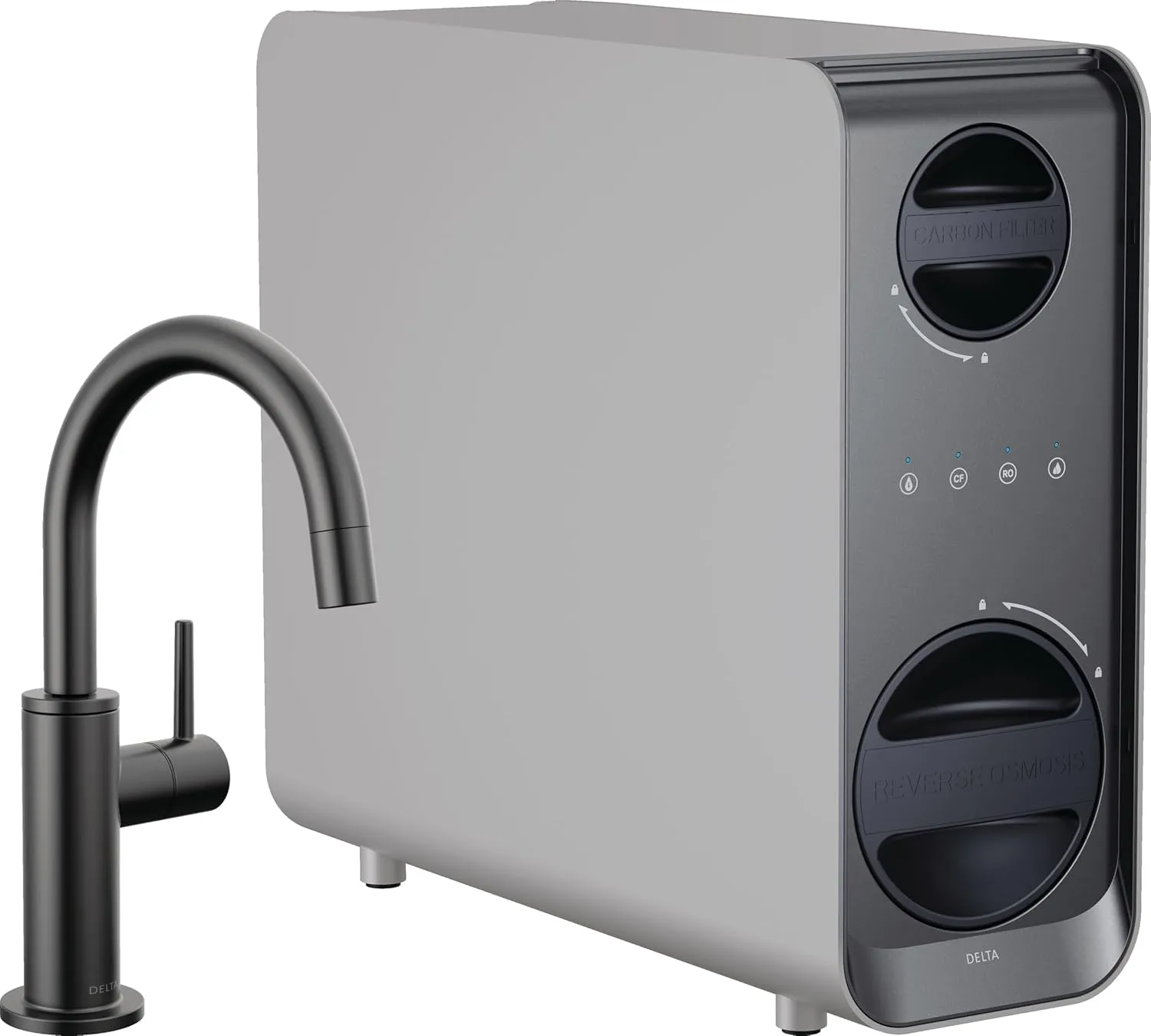 Delta Faucet Clarifi Under Sink Reverse Osmosis Water Filter System with Matte Black Beverage Dispenser Faucet