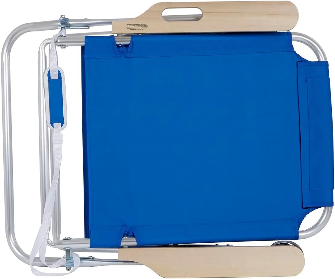 Deluxe XL Tall 13.5 Inches Mid-Height Seat Beach Chair for Adults Heavy Duty, Aluminum Frame, Wide Plus Size, 300 lb Capacity