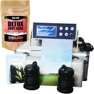 Digital LCD Display Detox Ion Ionic Aqua Foot Bath Spa Chi Cleanse Fir Belt (Himalayan)