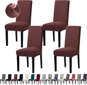 Dining Room Chair Covers - Stretch Kitchen/Dining Room Set of 4, Removable Washable Slipcovers for Home, Hotel, Banquet