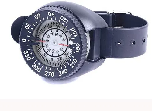 Diving Compass Underwater Diving Aiming Wrist Compass 50M Deep Blackout Dial for Outdoor Hiking
