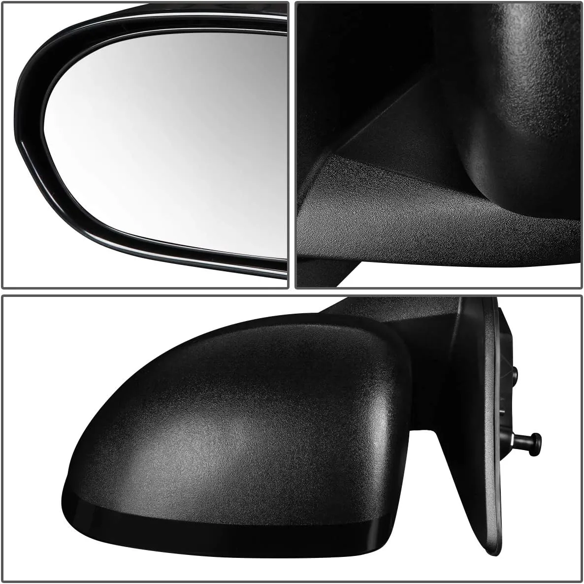 DNA Motoring OEM-MR-CH1320266 Factory Style Manual Adjustment Folding Function Left Side View Door Mirror Compatible with 07-17 Compass