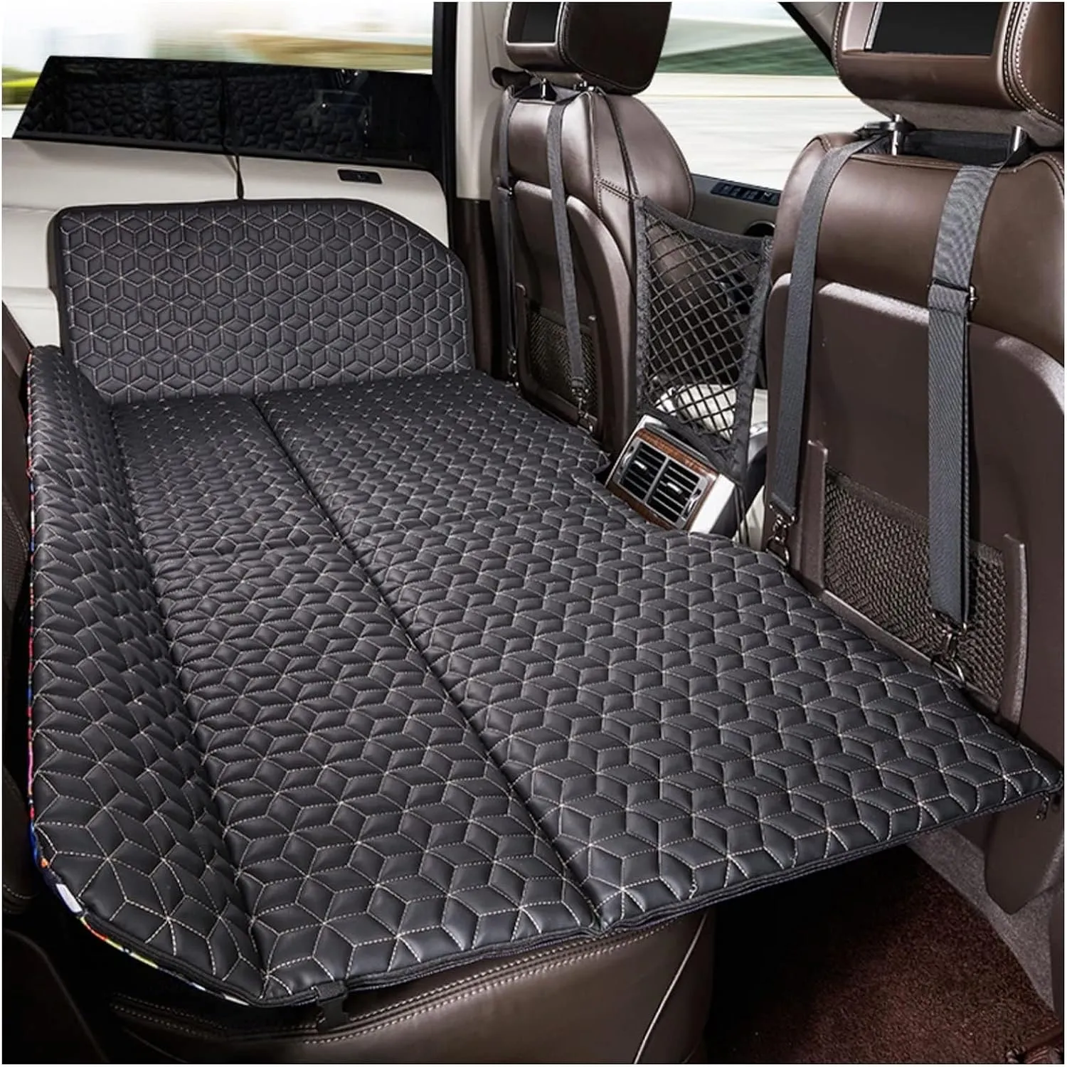 Double-Sided Folding Car Bed Mattress for Jeep Compass 2017 2018 2019 2020 2021 2022 2023 2024, Non Inflatable Rear Seat Rest Pad Travel Camping Double Interior Accessories
