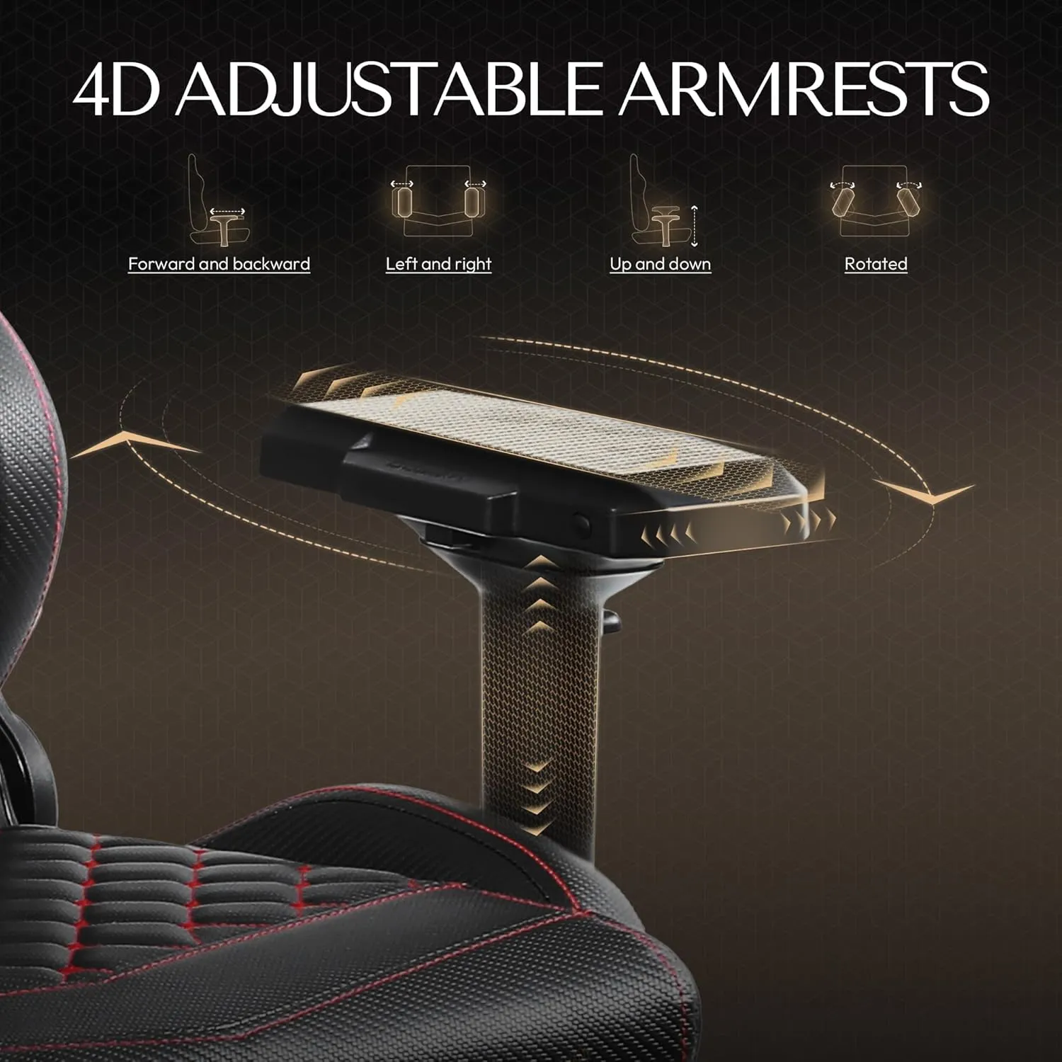 Dowinx Gaming Chair Big and Tall, Ergonomic Computer Chair with 4D Armrests and Footrest Massage Lumbar Support, High Back Comfortable Gamer Chair for Adults 350Lbs PU Leather for Office Game, Black